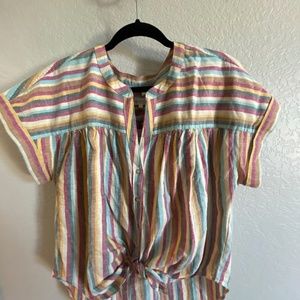 NWT Lou & Grey for Loft striped blouse